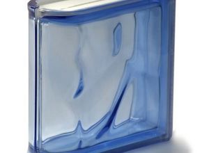 bloco de vidro azul