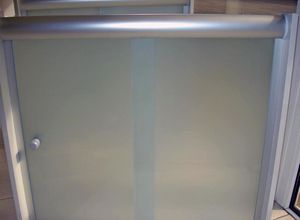 box de vidro jateado