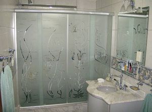 box para banheiro jateado