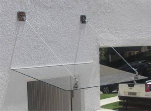 cobertura para porta de vidro