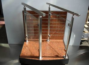 coluna inox para vidro