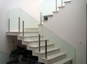 corrimão aço inox com vidro