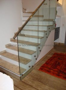 corrimão de vidro para escada