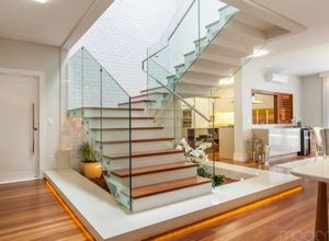 corrimão de vidro para escada