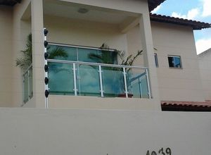 guarda corpo alumínio branco