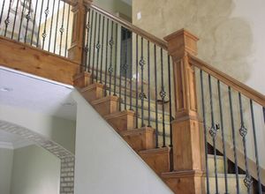 guarda corpo de ferro e madeira