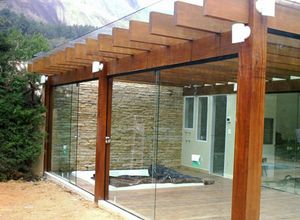 porta de vidro de varanda