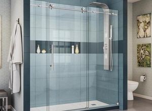 porta de vidro para banheiro