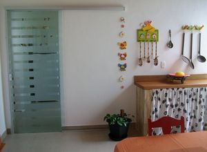 porta de vidro para cozinha