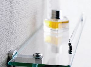 prateleira de vidro para banheiro