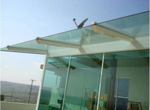 telhado de vidro temperado