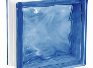 tijolo de vidro azul