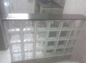 tijolo de vidro tamanho