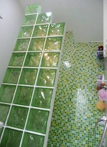 tijolo de vidro verde