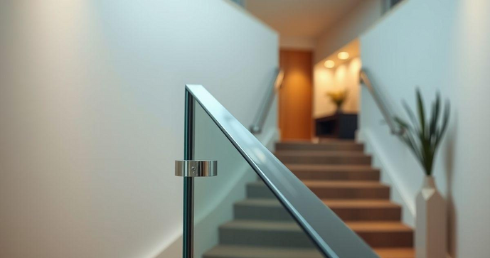Corrimão de vidro para escada: elegância e segurança em sua casa