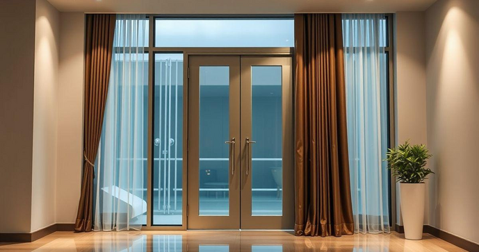 Cortina Porta de Vidro: Elegância e Praticidade